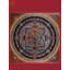 Art mural mandala bouddhiste tibétain Kalachakra | Peinture sur toile spirituelle faite à la main 19,7 "| Acrylique or pur 24 carats | Décoration de méditation sacrée