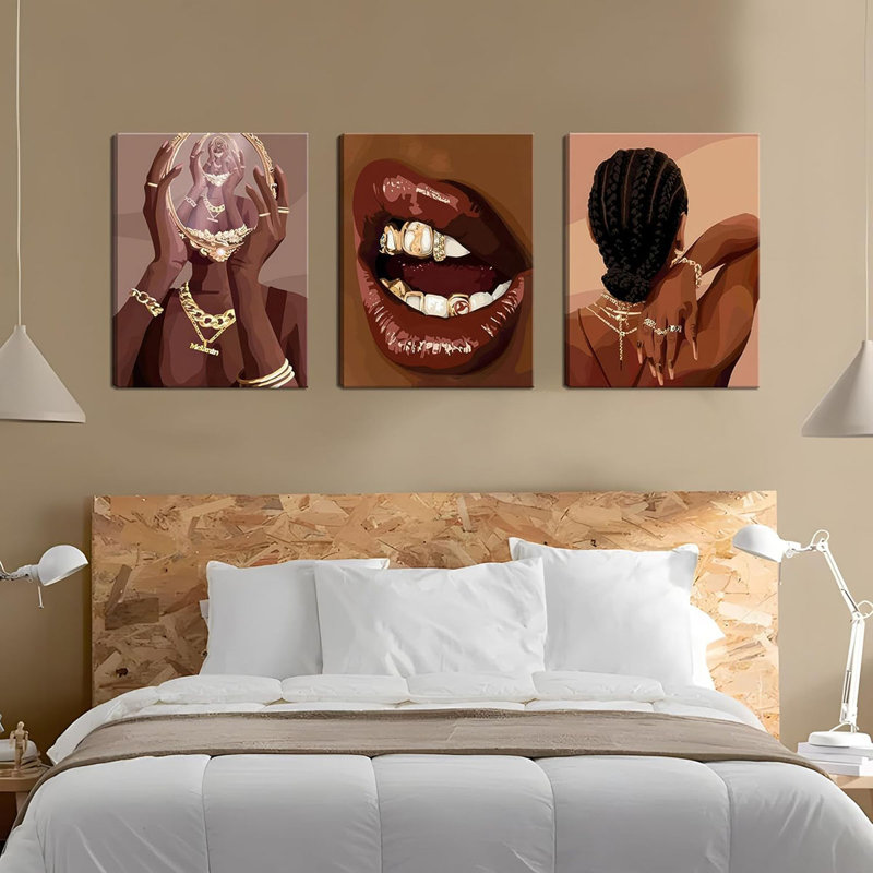 3 Piece Wrapped Canvas Print, 60 cm H x 40 cm W