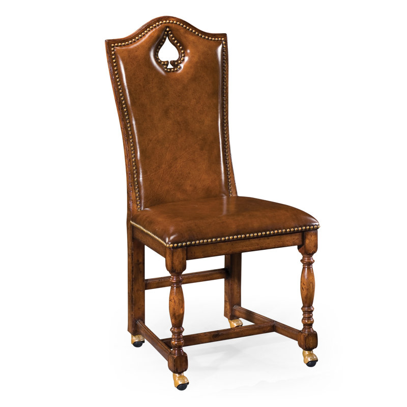 Country Farmhouse Leather Dining Chair