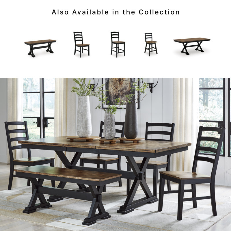 Jancey Extendable Solid Wood Base Dining Table