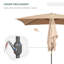 Parasol de parasol d'extérieur Arlmont & Co.