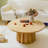 Retro Burlywood Solid Wood Round Coffee Table