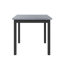 Ensemble de salle à manger 5 pièces à hauteur de comptoir avec table carrée et tabourets avec repose-pieds et 4 chaises rembourrées à haut dossier, noir