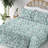 Ambesonne Abstract Sheet Set Minimal Swirly Dash Lines Mint Green and Cadet Blue-109276405