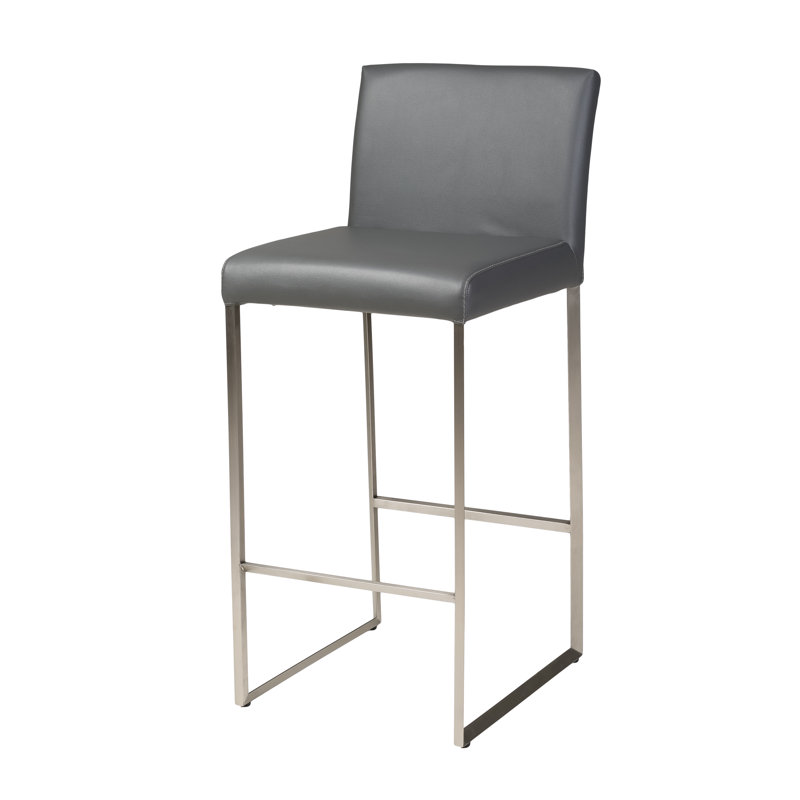 Tate Upholstered Counter Stool, Black, Counter Stool (26" Seat Height)
