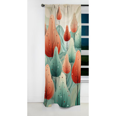 Lashunya - Forest Winter Blackout Curtain - 1 Panels