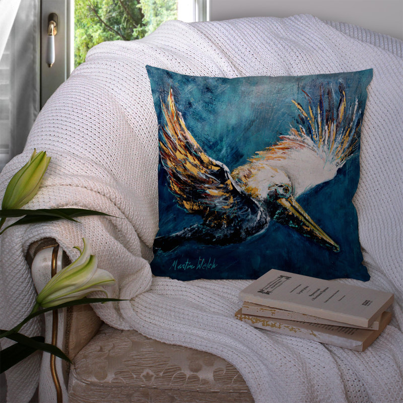 Coussin décoratif intérieur / extérieur Pelican Go for It, H 18 po x l 18 po x P 5,5 po