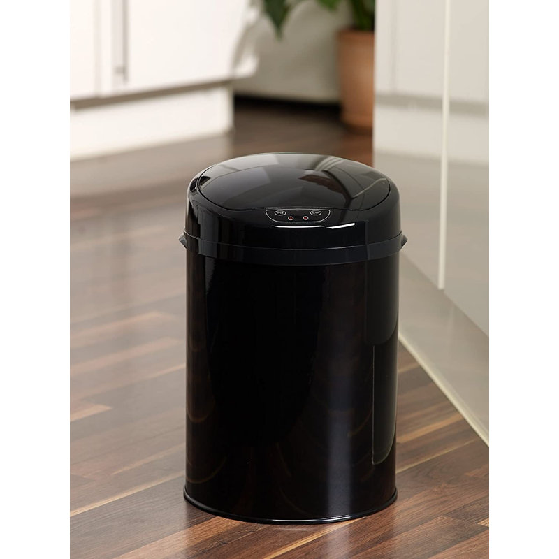 9 L Abfalleimer aus Edelstahl, Inox Black