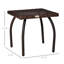 Table d'appoint d'extérieur en osier PE, petite table de bout carrée en rotin, table basse en matériau résistant aux intempéries pour le jardin, le balcon, la cour arrière, brun