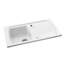Abode Designs Milford 500mm W Single Bowl Ceramic Kitchen Sink with 2 Faucet Holes