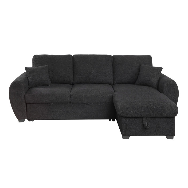 Canapé-lit modulaire réversible en molleton 95 po Veronica