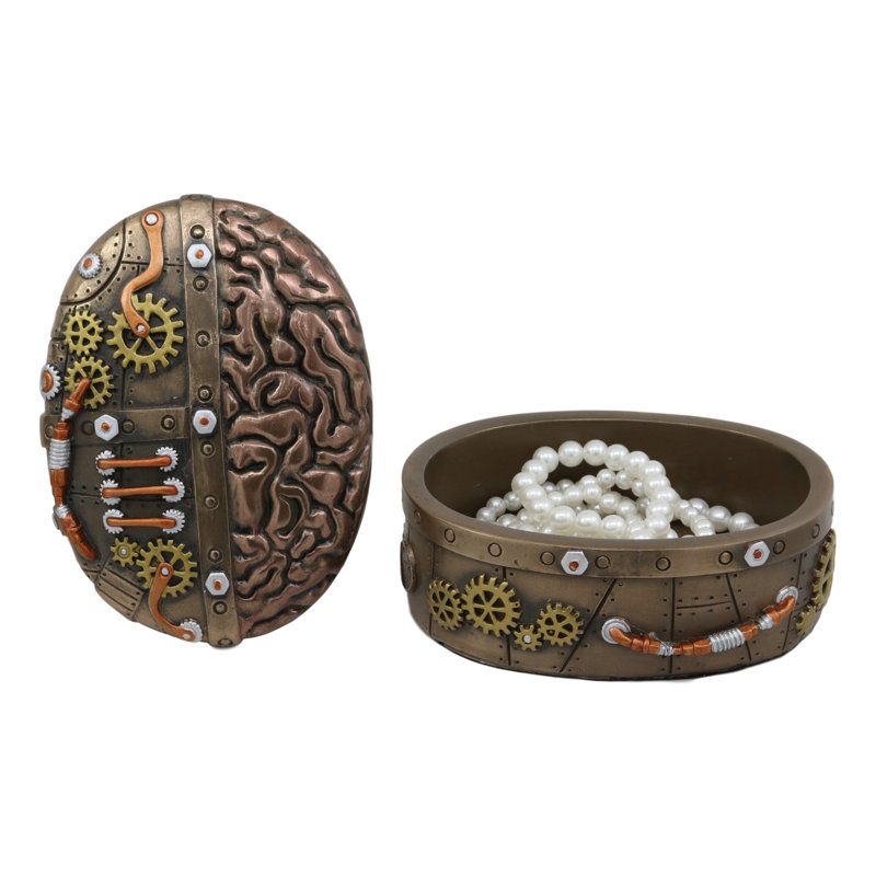 Boîte à bijoux Steampunk Brain Ai