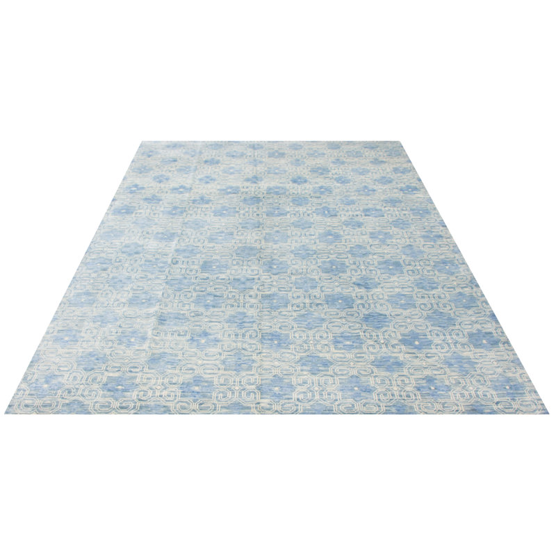 Tapis unique en laine noué à la main 9 pi x 12 pi 1 po nouvel âge Boniface