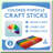 100-Pack Vibrant Colored Popsicle Sticks