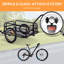 Remorque de cargaison de vélo Aosom, remorque de vélo, chariot de chariot de vélo robuste, rangement compact pliable, avec attelage universel, roues de 16 po, capacité de 88 lb, noir