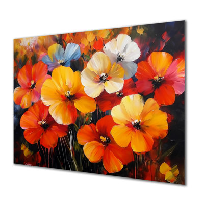 Fractal Bloom Poppy Gardens V - coquelicots, décoration murale en métal, impression traditionnelle sur métal