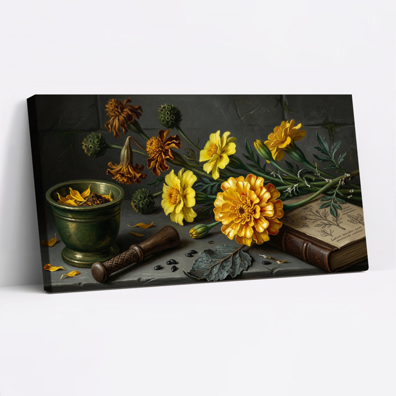 Nature morte sur toile, ensemble de 1, 48“W x 24”H, Wrapped Canvas