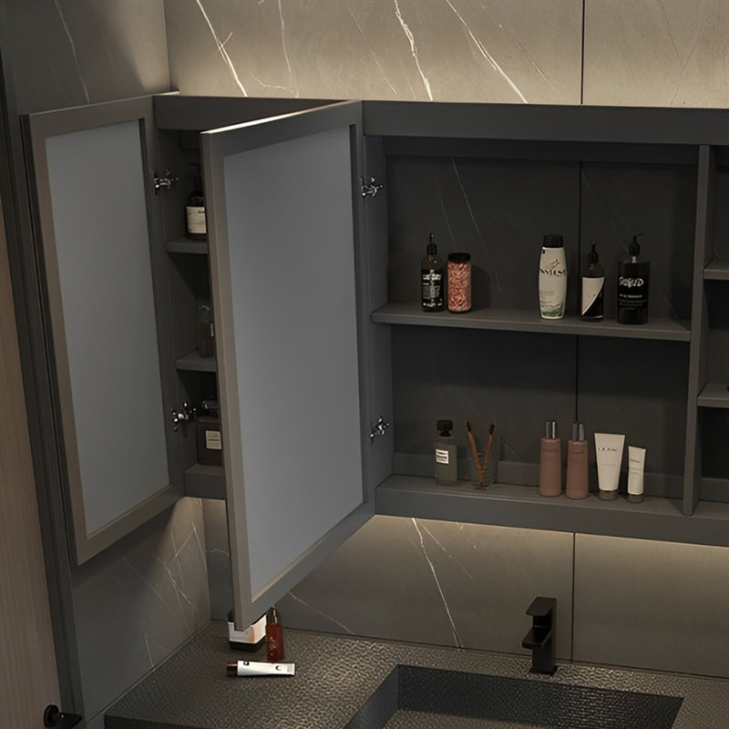Modern simple rock plate bathroom cabinet, 55"