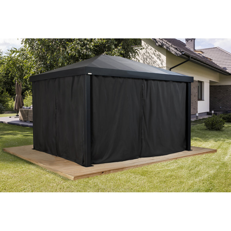 Rideaux noirs Soejag pour pavillon de jardin Monteserra, 10 pi x 12 pi, polyester