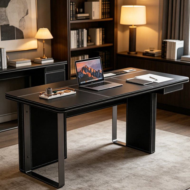 Bureau italien minimaliste, H 29,53 po x l 62,99 po x P 27,56 po