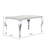 Keiann Glass Top Metal Base Dining Table-246224671