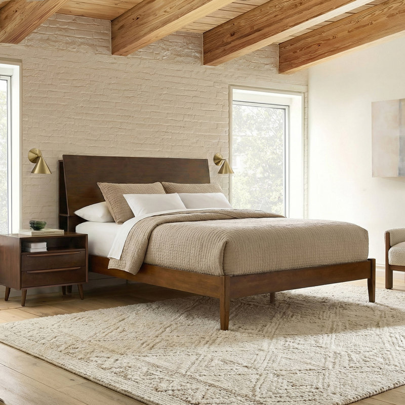 Pieds en bois massif Boneva Mid-Century Modern, Noyers, Grand