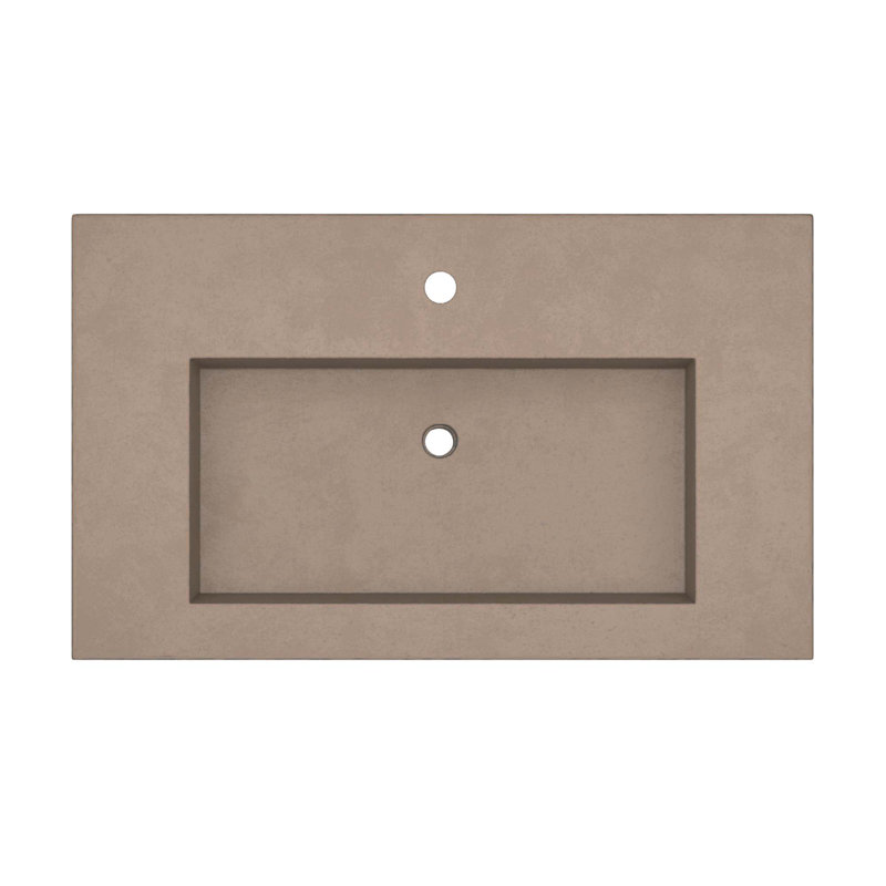 Capistrano 36.5" Single Bathroom Vanity Top with Sink, Earth, Single