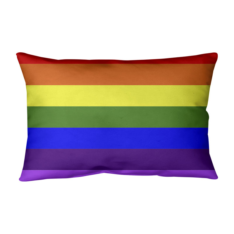 Flag Collection Striped Reversible Throw Pillow