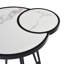 Ardoin Contemporary Modern 16.5 In. Oval White Coffee Table With Sintered Stone Top