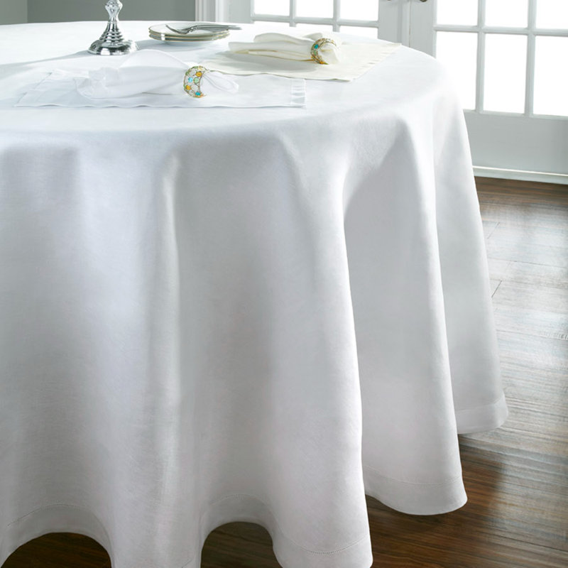 Provenza Oblong Tablecloth, Ivory, 126" x 72"