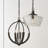 4 - Light Matte Black Sphere Pendant
