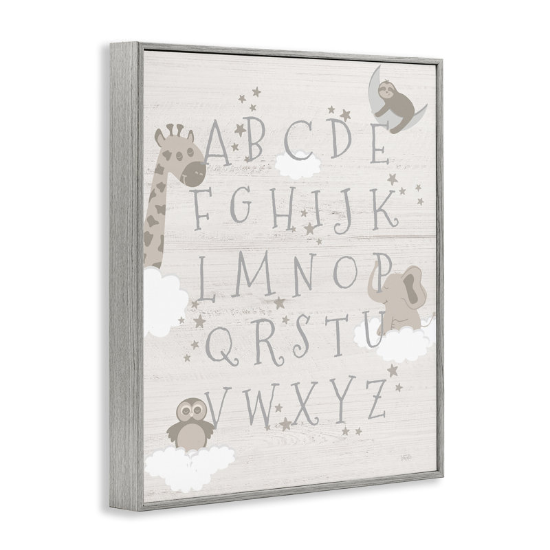 «Neutral Beige Alphabet», estampe numérique de Natalie Carpentieri, Estampe numérique Farmhouse, H 20 po x l 16 po