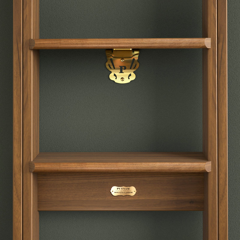 Pivot Ladder Polished Brass Wall Bracket Set, Polished Brass