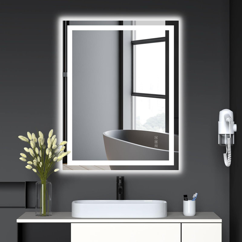 Miroir de salle de bain avec éclairage à DEL, 41 po x 33 po