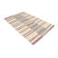 Tapis moderne multicolore rayé 5 x 8 touffeté à la main
