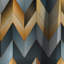 Motif à chevrons élégant et doré - rideau occultant - 1 panneaux-107555945
