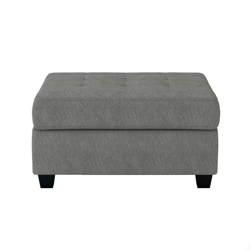 Repose-pieds rembourré en microfibre avec rangement 1pc