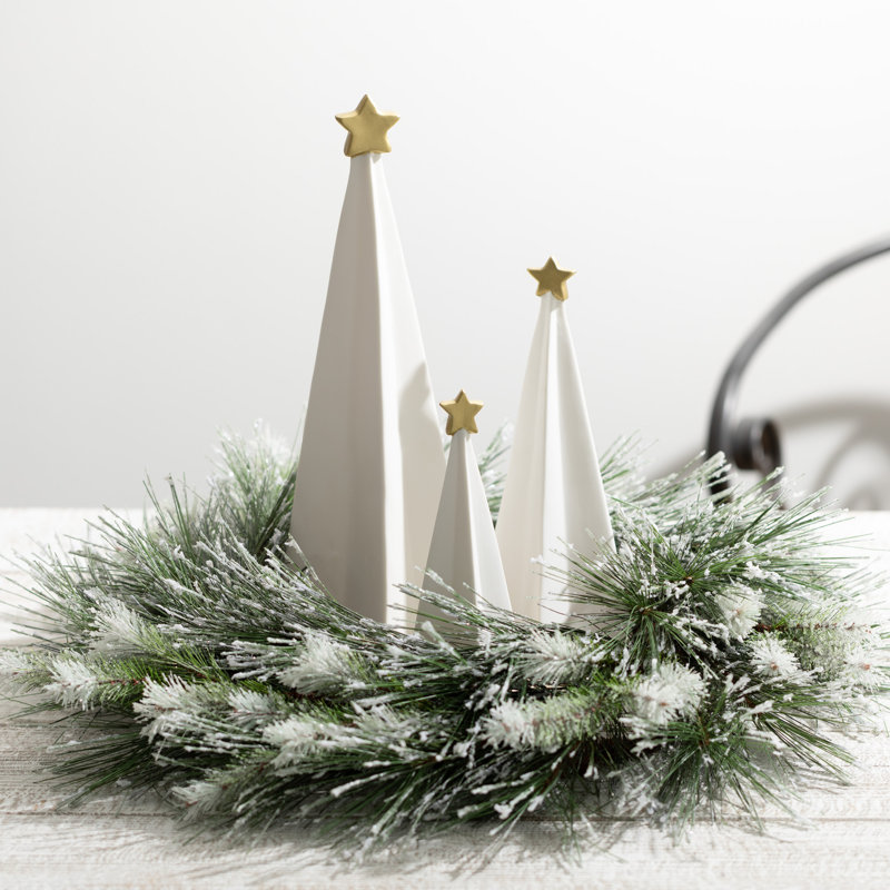 Porcelain Cone Tree - Set Of 3