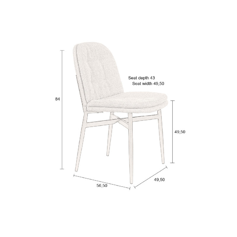 Jade Upholstered Dining Chair, Blue