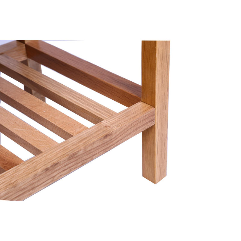 Farris 9 Pair Stackable Solid Wood Shoe Rack