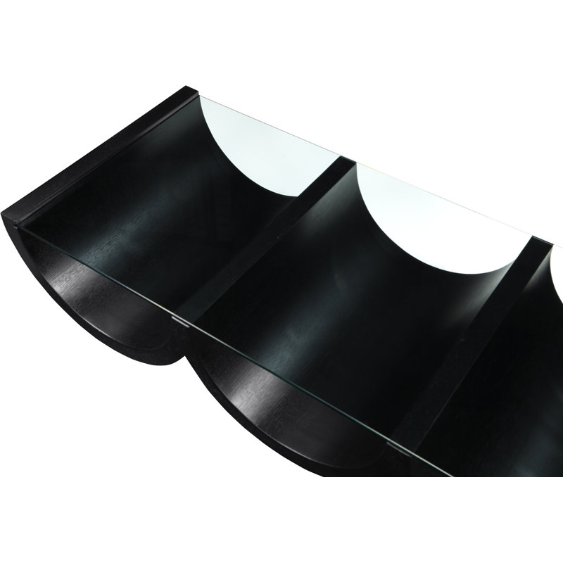 Caputto Glass Top Coffee Table, Black