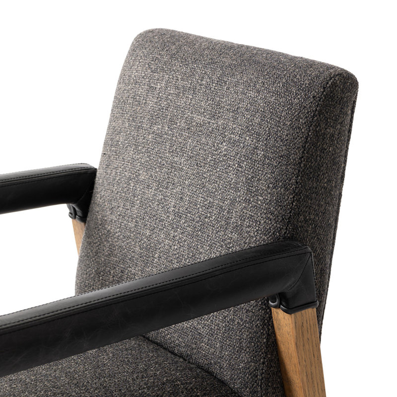 Reuben Upholstered Arm Chair, Linen Thames Ash