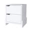 Table de chevet 2 tiroirs blanche Ralston-113638193