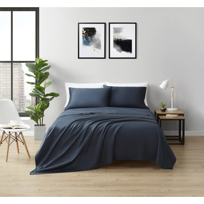 Ensemble de draps en satin 100 % coton d'une contexture de 400 fils