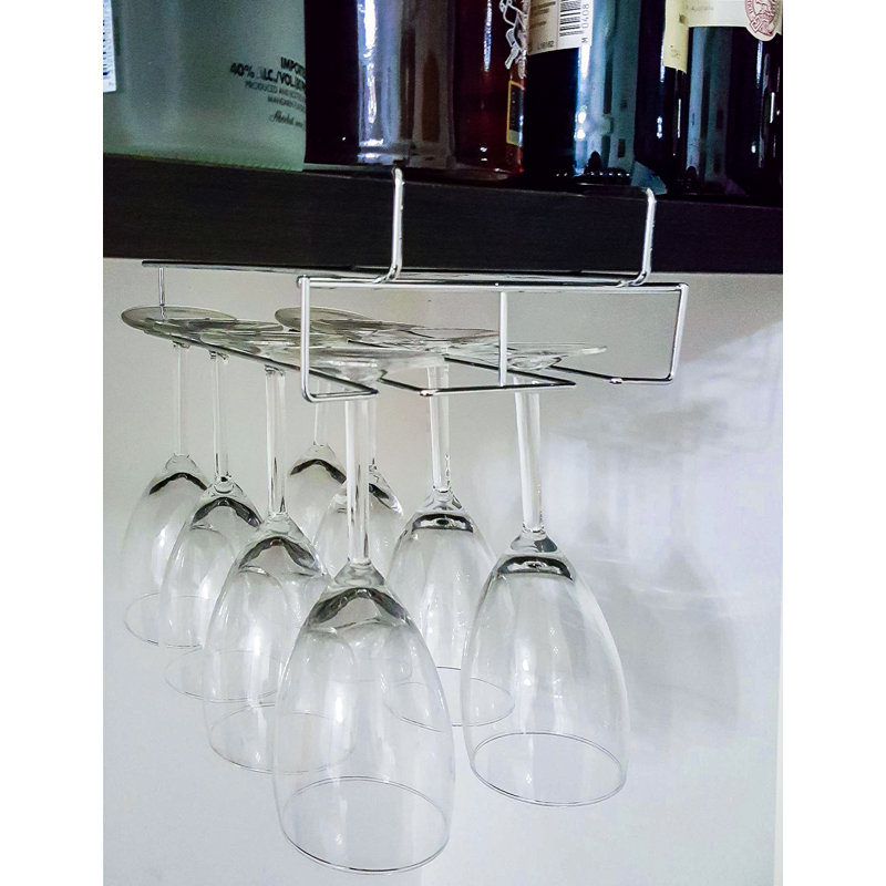 Hanging Wine Glass Rack in Chrome