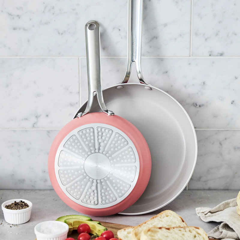 Ensemble de poêles à frire 2 pièces 8 po et 10 po GreenPan Nova, Corail