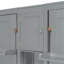 Lits simples escamotables doubles avec armoires et tablettes, gris-129523228