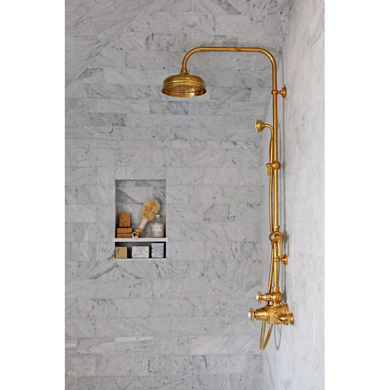 8" Rain Shower Head, English Gold