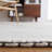 Allyx Hand Woven Wool/Cotton Geometric Rug in Ivory/Black-1614232518