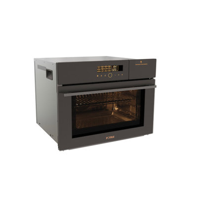 FOTILE 24 inch Single Electric Wall Oven with Air Fry True Convection and Steam Cleaning (MoonShadow)